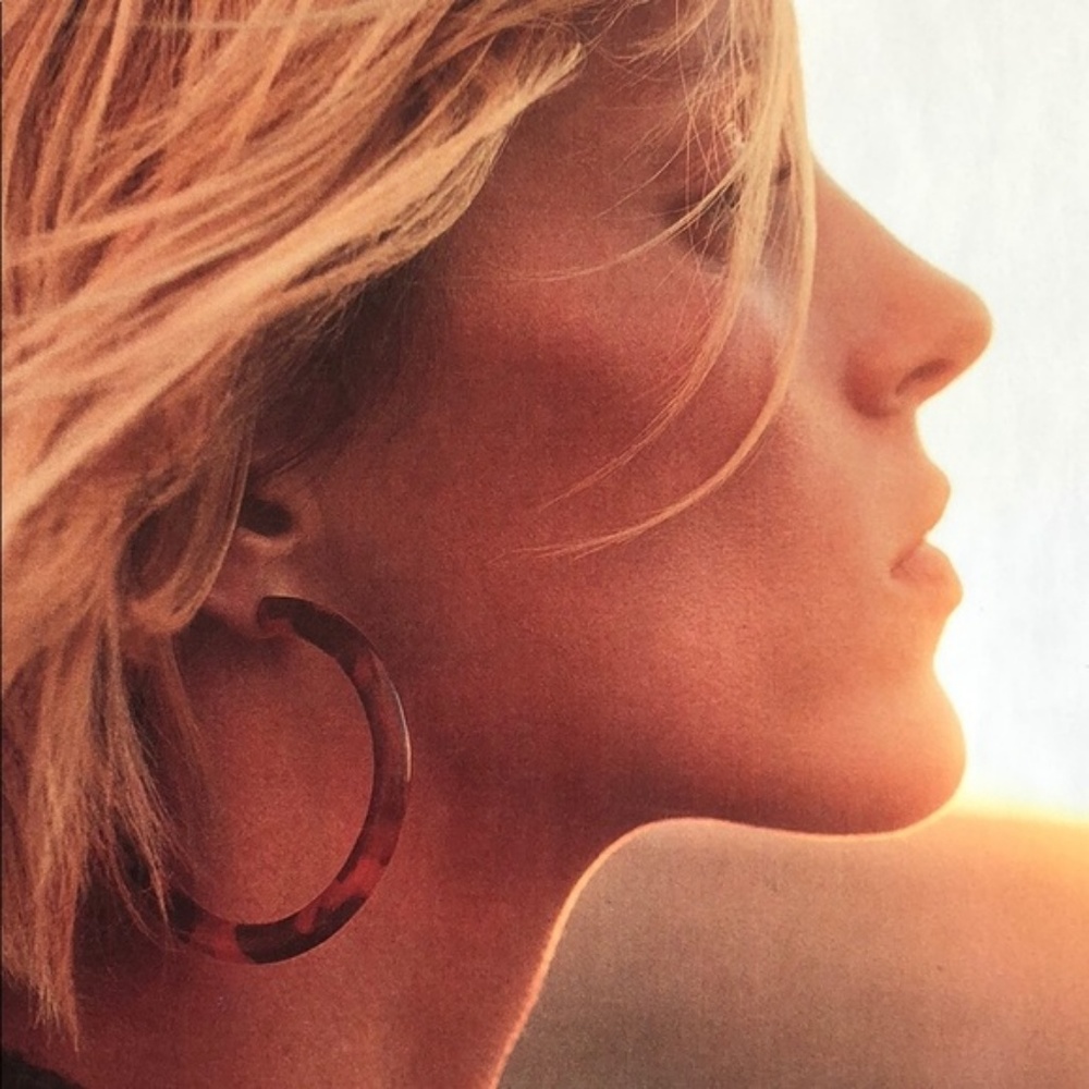 Large Tortoise Hoop Earrings - Picture 2 of 3